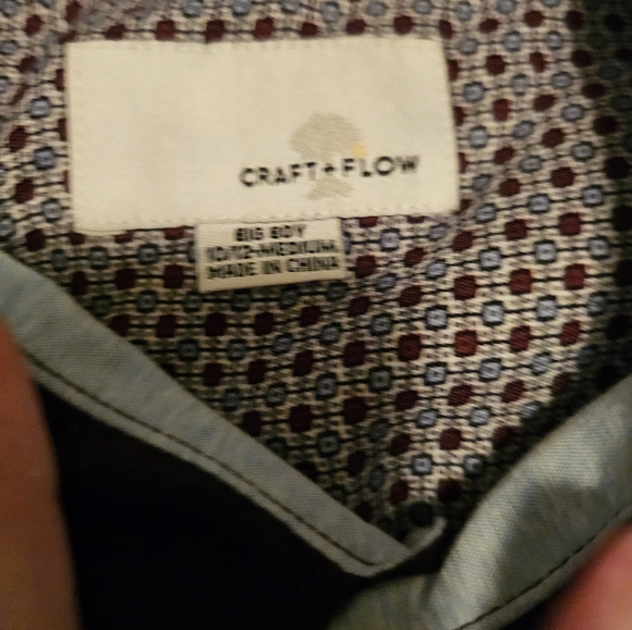 Boys Craft+flow Plum Button Up Shirt, Size 10-12 - Picture 7 of 8